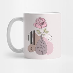 Modern Abstract Art Boho Flowers Mug